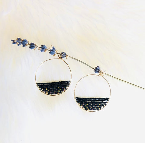 NEW! NIKITA BEADED HOOP EARRINGS