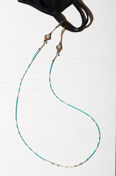 DORJE MASK CHAIN & NECKLACE W/ TURQUOISE